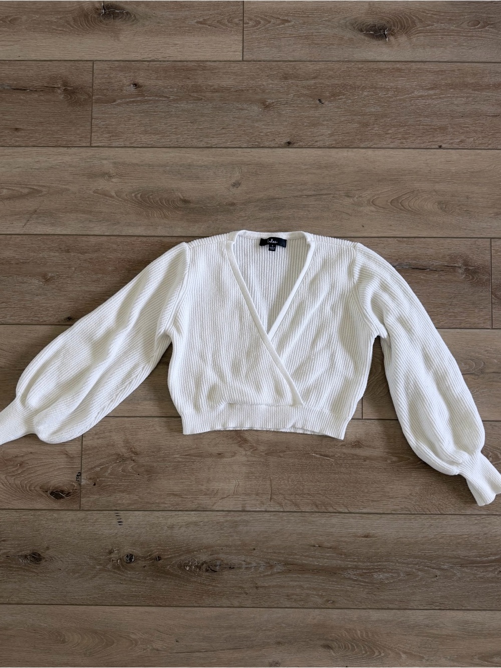 Lulu’s Wrap-Style Cropped Sweater